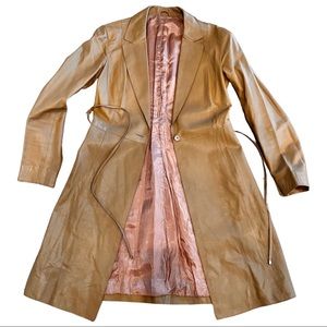 Genuine Italian Leather 3/4 Blazer Jacket